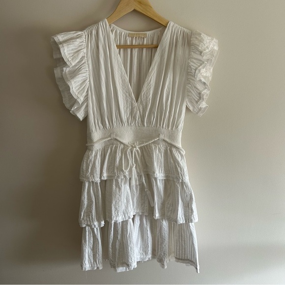 Ulla Johnson Camilla Mini Ruffle Dress Cowrie Size 2 - Picture 6 of 13